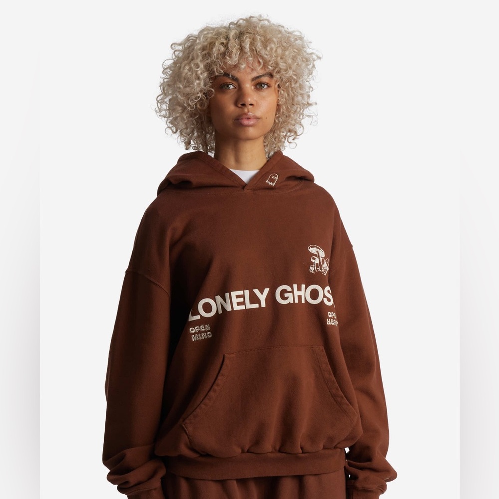 LONELY GHOST Connect Open Heart Open Mind Heavyweight Hoodie